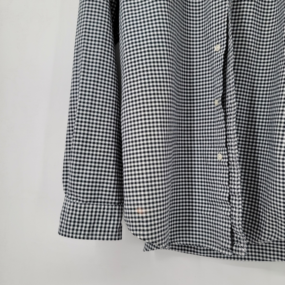 Ralph Lauren Blue Label Shirt Men's XL Black White Gingham Checkered Button Down - Picture 11 of 14